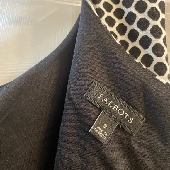 TALBOTS REFINED PONTE KNIT SHEATH DRESS - HONEYCOMB PRINT - Picture 5 of 6